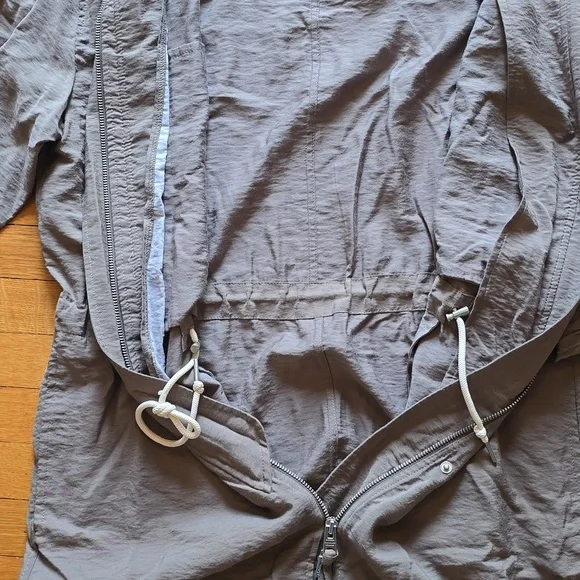 AllSaints, Calla Fishtail Parka Jacket Coat, Gray, EUC, Women's M - Picture 10 of 16